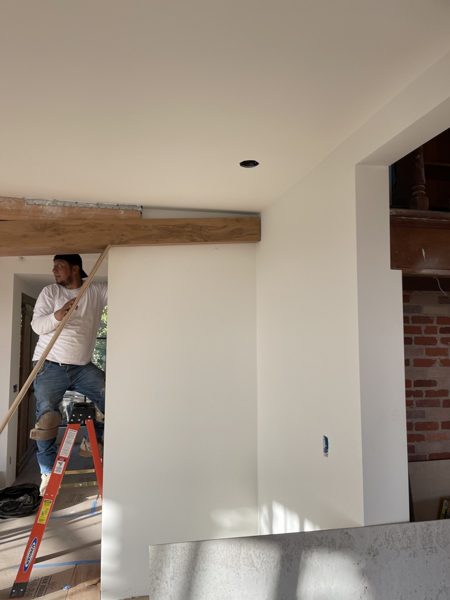 Securing a ceiling beam — Los Angeles, 2022