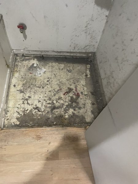 Old floor cut back to the slab — Pacific Palisades, 2025