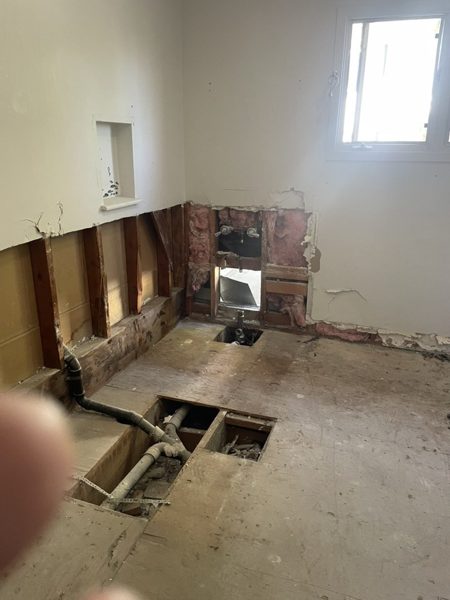 Subfloor opened for repair — Los Angeles, 2024