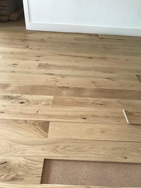 Cork underlayment before the new floor — West Hollywood, 2019