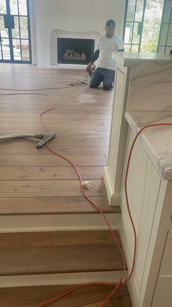 Hardwood installation in progress — Beverly Hills, 2025