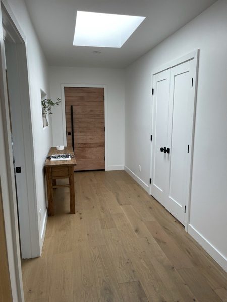 Oak floor in entry hall — Los Angeles, 2021