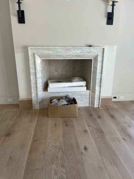 Wide oak floor with fireplace — Pacific Palisades, 2022