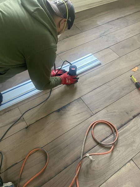 Floor installation along the windows — Pacific Palisades, 2024
