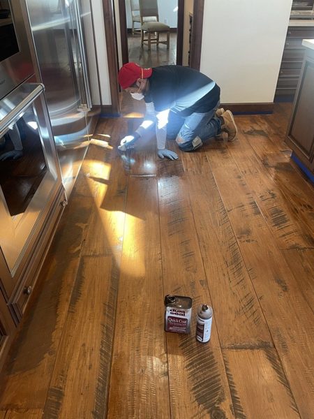 Applying finish by hand — Thousand Oaks, 2023