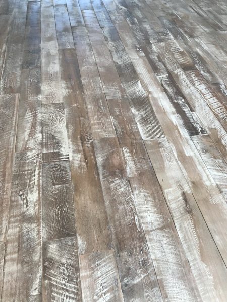 Gray wire-brushed reclaimed finish — Gardena, 2019