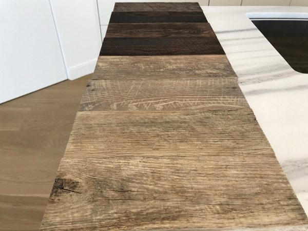 Stain samples on site — Pacific Palisades, 2020