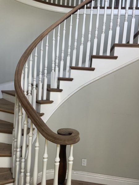 Curved staircase with wood treads — Encino, 2026