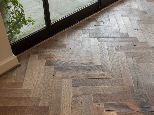 Herringbone hardwood floor